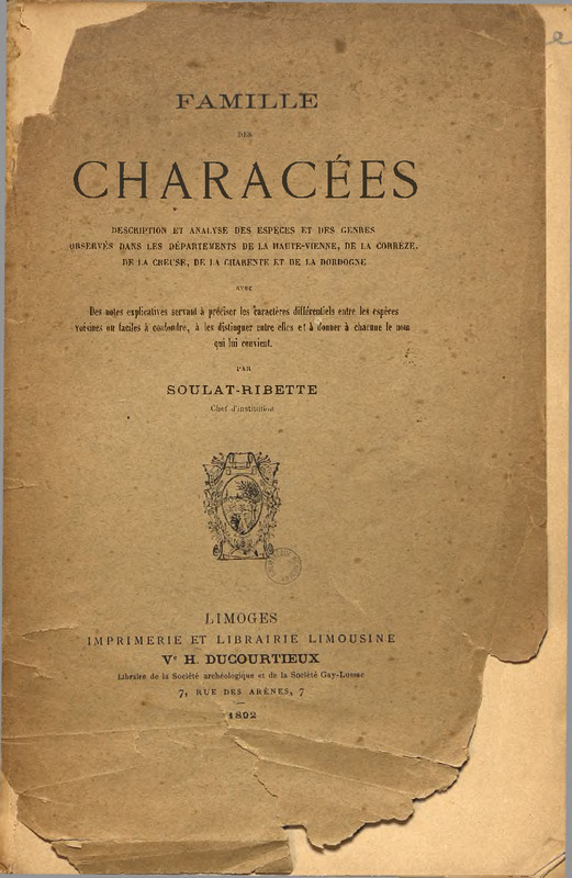 Famille des characées