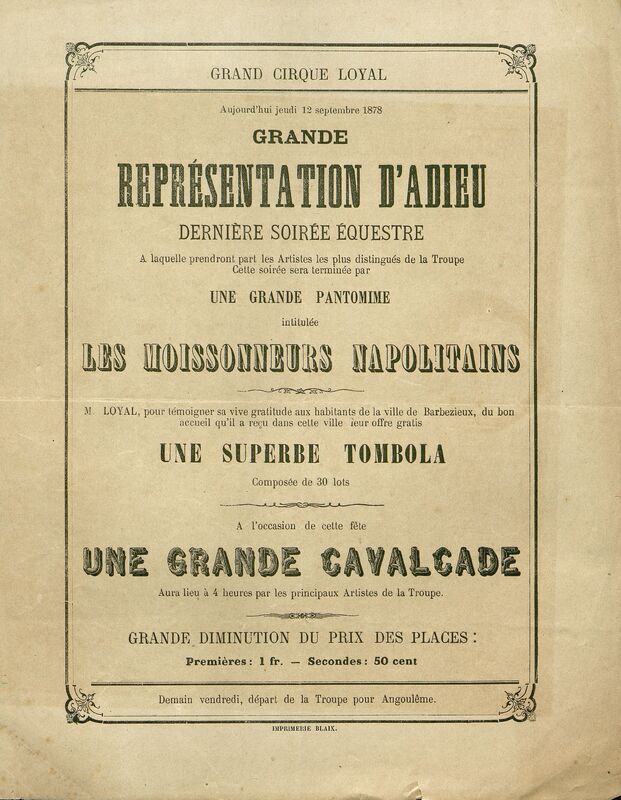 Grande représentation d'adieu