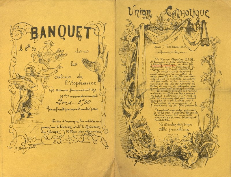 [Fête patronale. PLM St-François de Sales.Paris. 1906]