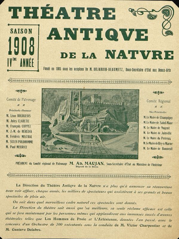 Théâtre antique de la Nature. saison 1908