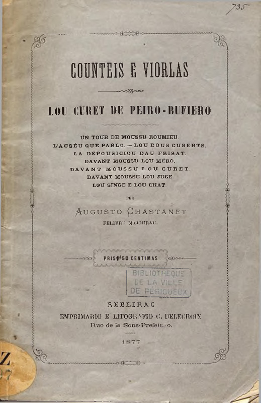 Counteis e viorlas  : Lou Curet de Peiro-Bufiero