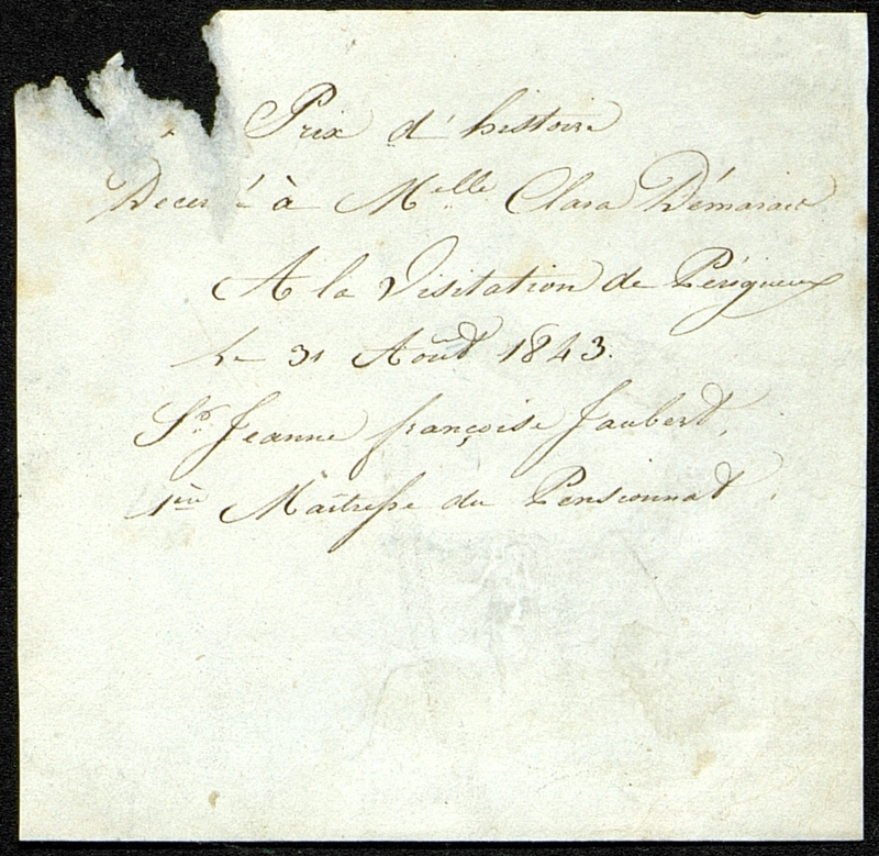 Prix d'histoire à la Visitation à Périgueux