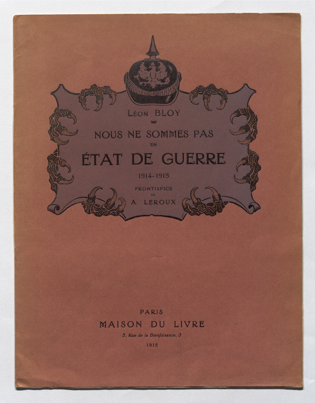 Nous ne sommes pas en état de guerre [Texte imprimé] : 1914-1915