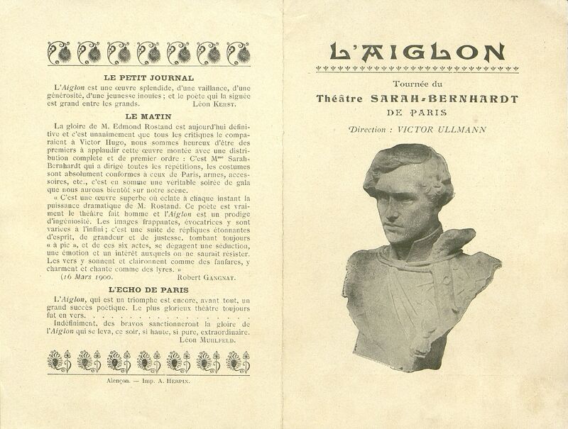 Représentation de l'immense succès L' Aiglon