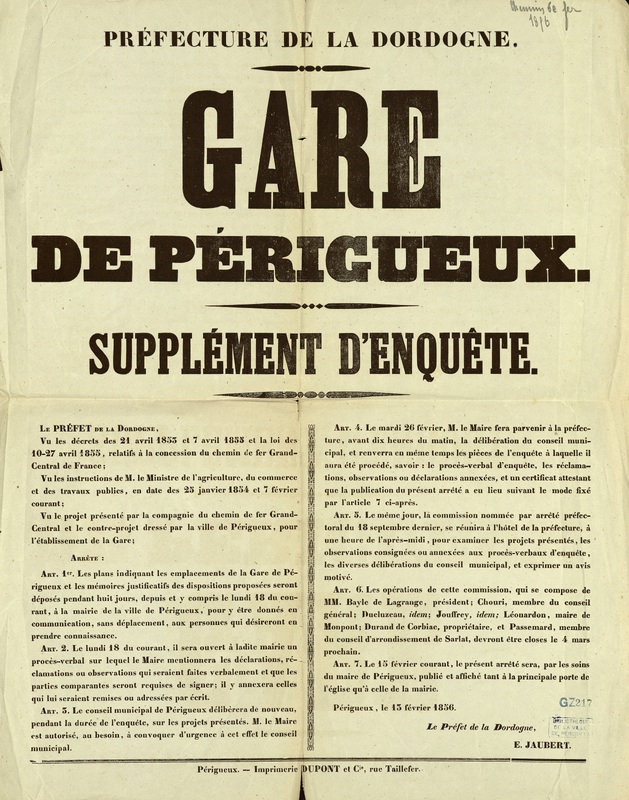 Gare de Périgueux : supplément d'enquête