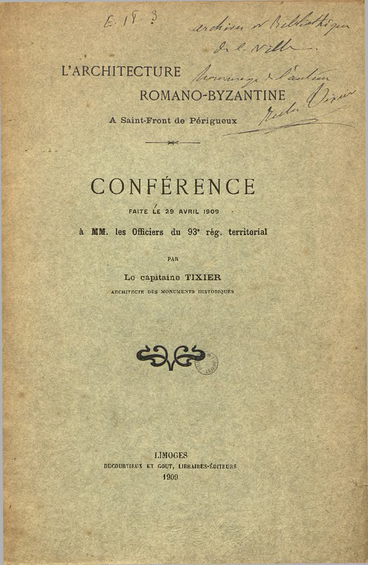 L'Architecture romano-byzantine à Saint-Front de Périgueux