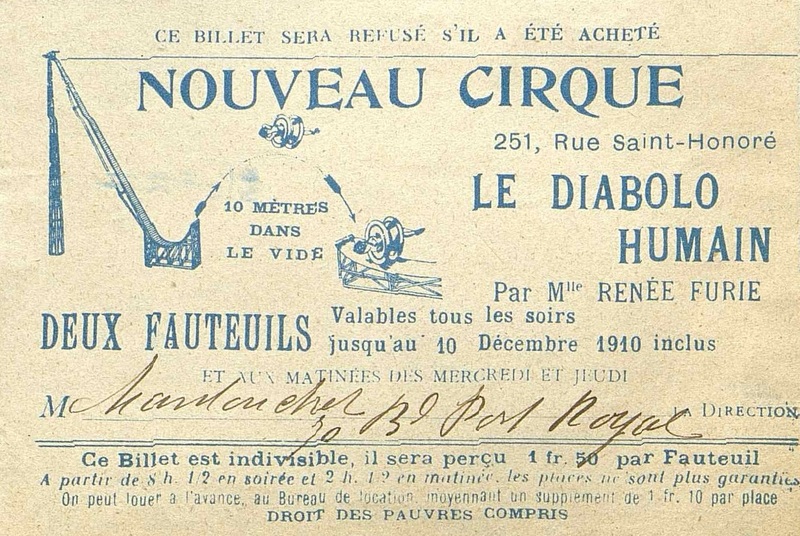 Nouveau Cirque : Billet