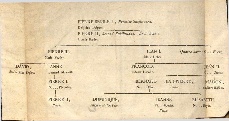 Mémoire pour dame Elisabeth Senilh, épouse du sieur Boyer ; & dame Jeanne Senilh, épouse du sieur Boudet. Contre le sieur Jean-Pierre Senilh, habitant de Villefranche en Périgord ; le sieur Claude-Beilleres de Jonquieres, son donataire ; le sieur de Maleville, & autres