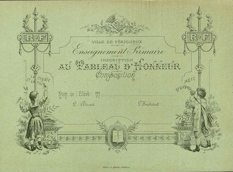 Enseignement primaire . Ville de Périgueux