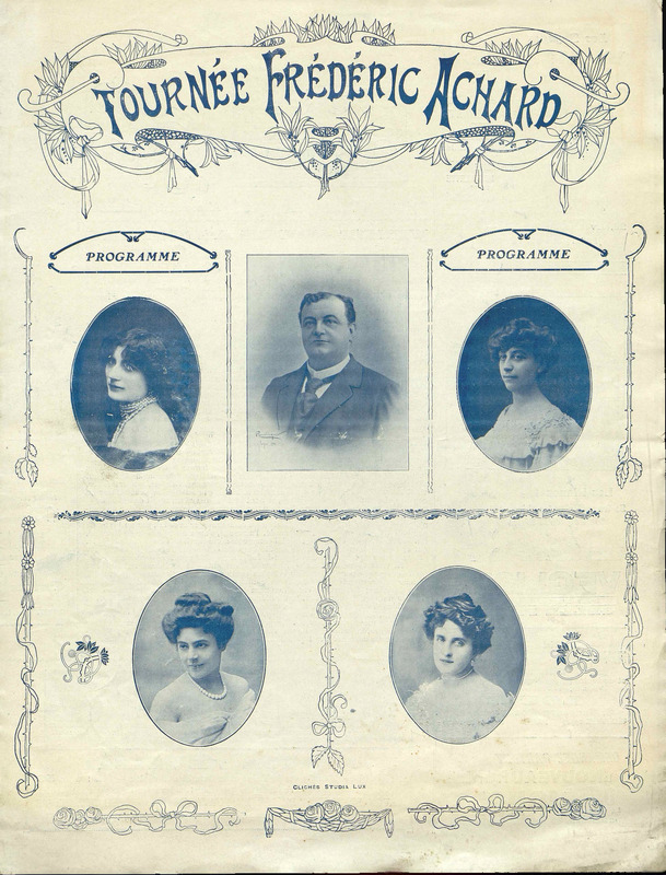 Programme Tournée Frédéric Achard