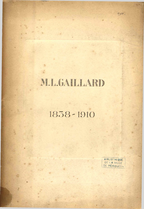 M.L. Gaillard 1838-1910