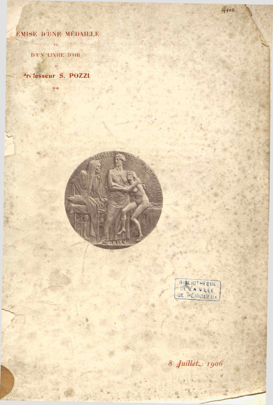 Remise d'une médaille et d'un livre d'or au professeur S. Pozzi